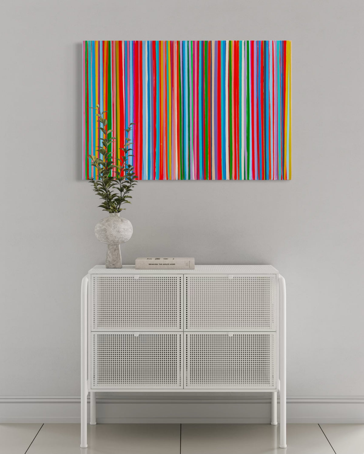KASSANDRA D'ALESSANDRO, "Where Color Meets" Contemporary Colorful Linear Abstract Line Painting, 2025