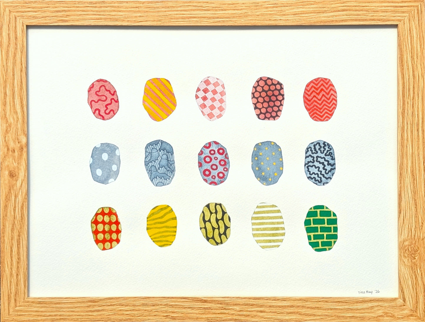 TINA RUYI, "#1 Dots" Contemporary Colorful Patterned Dot Grid Painting, 2026