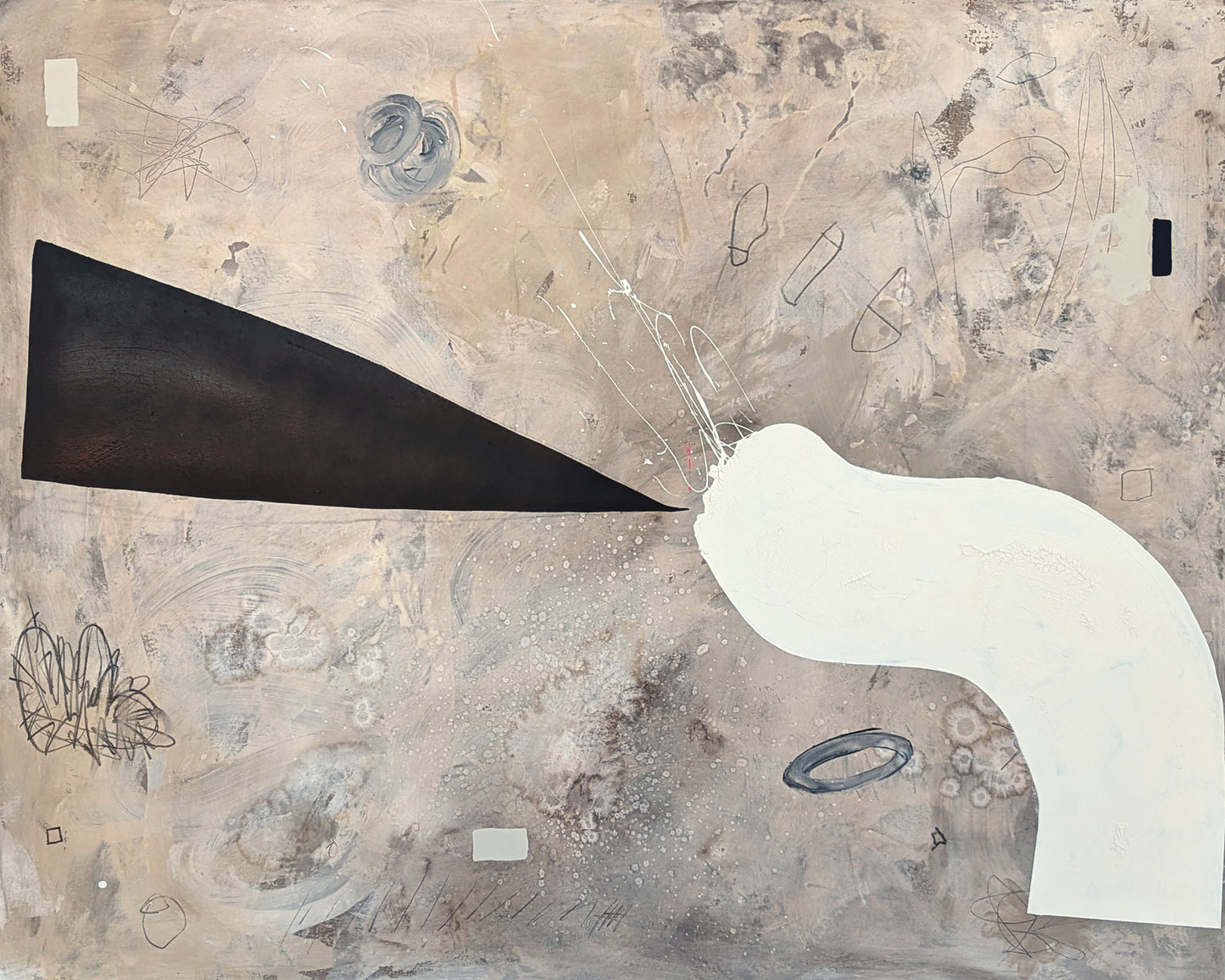 IAN FRANCIS, "The Peacock & The Crane" Contemporary Gestural Abstract Expressionist Painting, 2025