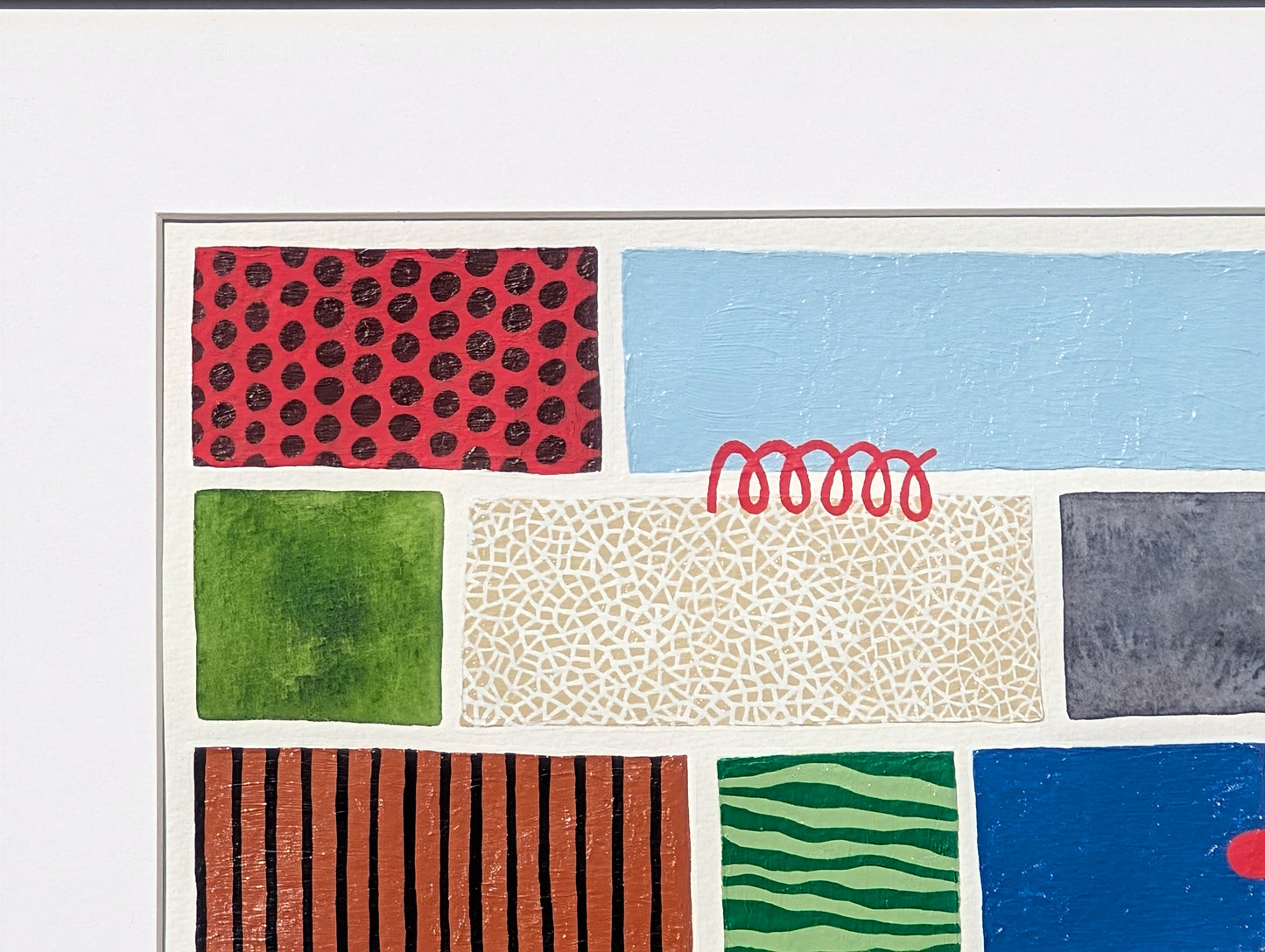 TINA RUYI, "#5 Blocks" Contemporary Colorful Patterned Geometric Block Painting, 2026