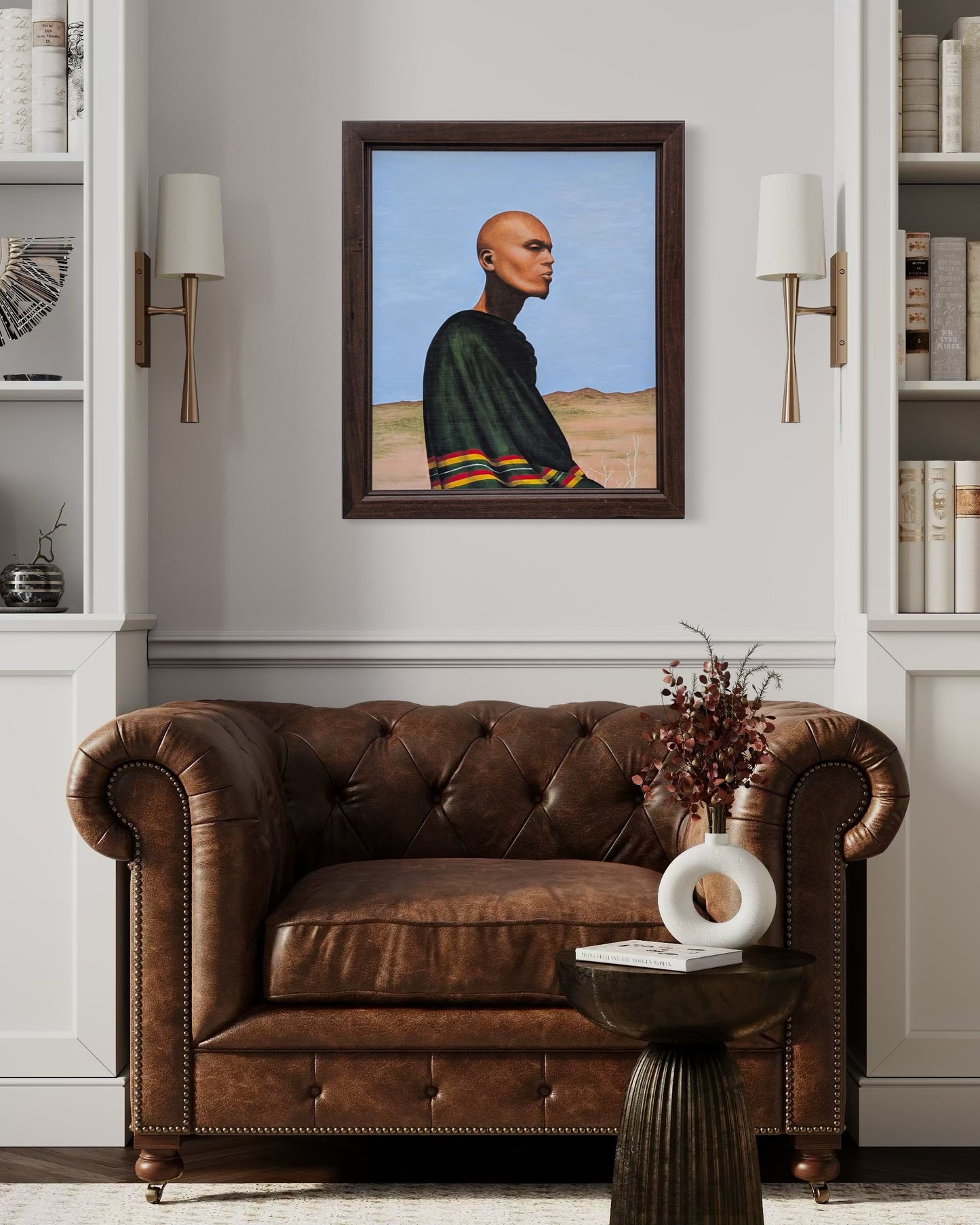CARLA NICKERSON-ADAMS, Green and Blue Abstract Portrait of a Bald Man, 1990
