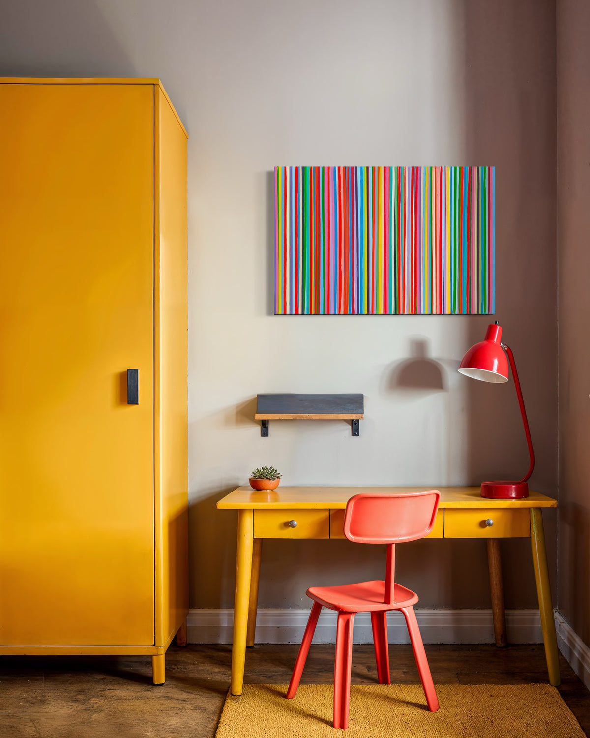 KASSANDRA D'ALESSANDRO, "Where Color Meets #3" Contemporary Colorful Linear Abstract Line Painting, 2025