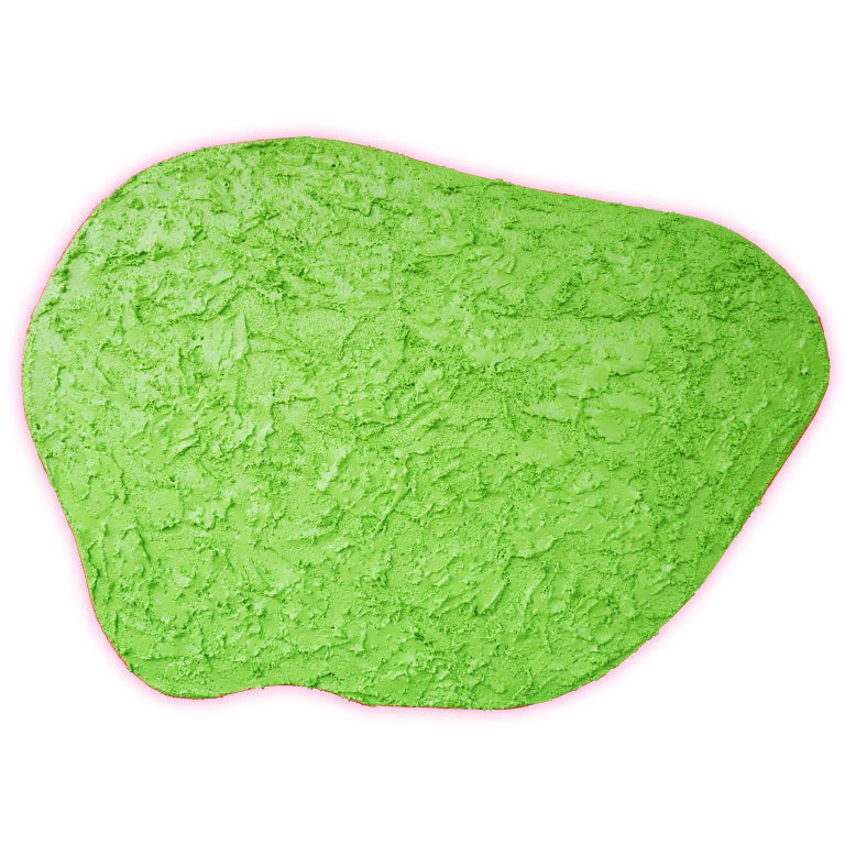 MATTHEW REEVES, “Plein Air” Bright Green Biomorphic Sawdust Shape with Pink Back Painting, 2022