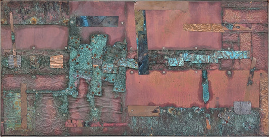 PEDRO MORALES JR., Contemporary Oxidized Metal Hanging Wall Sculpture, 2000
