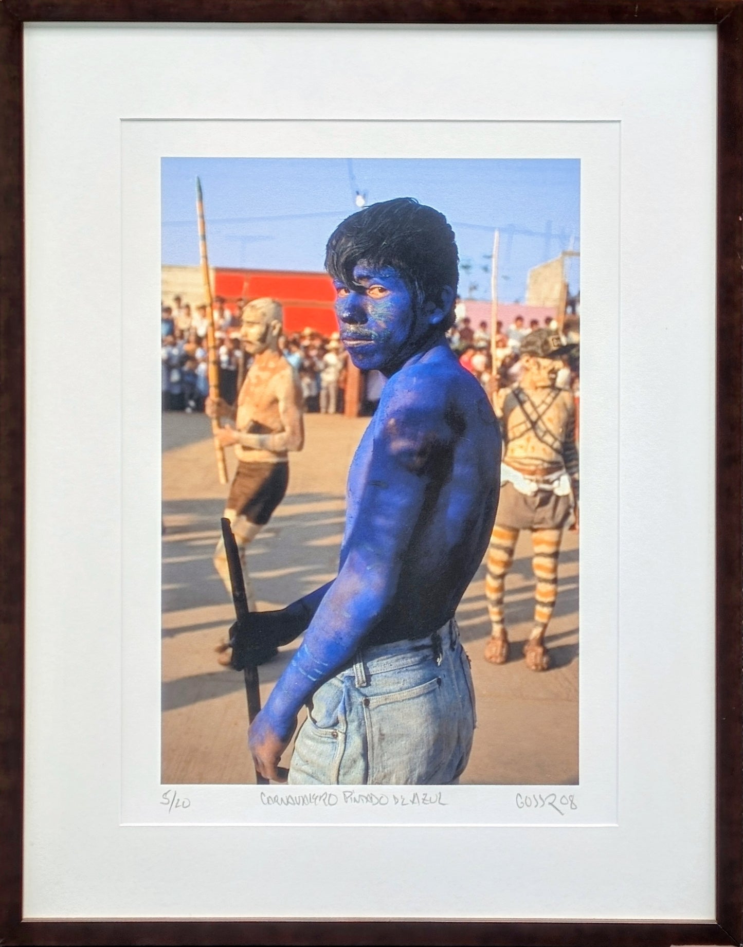 GEORGE O. JACKSON DE LLANO, "Carnavalero Pintado de Azul" Mexican Cultural Heritage Photograph, 2008