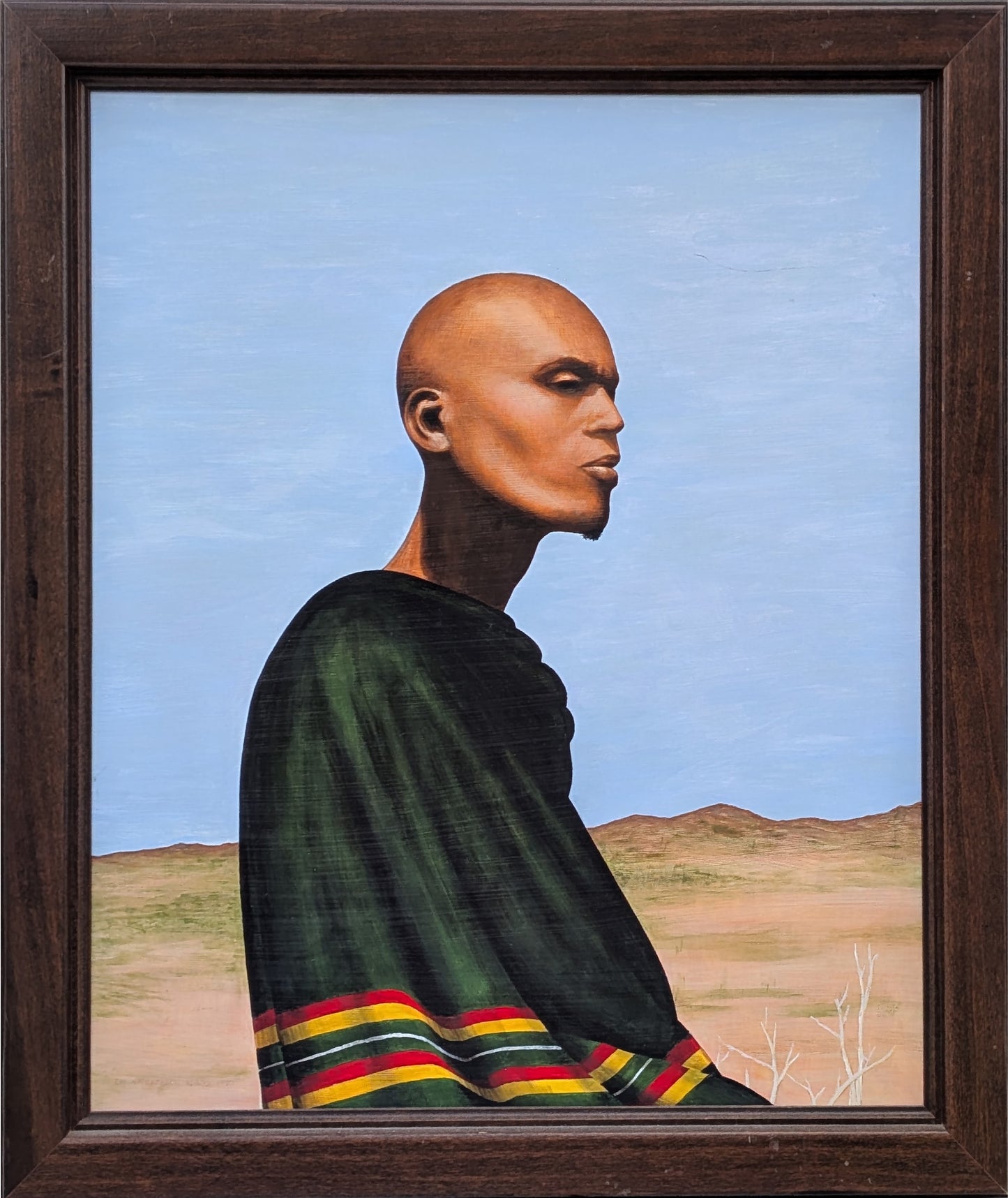 CARLA NICKERSON-ADAMS, Green and Blue Abstract Portrait of a Bald Man, 1990