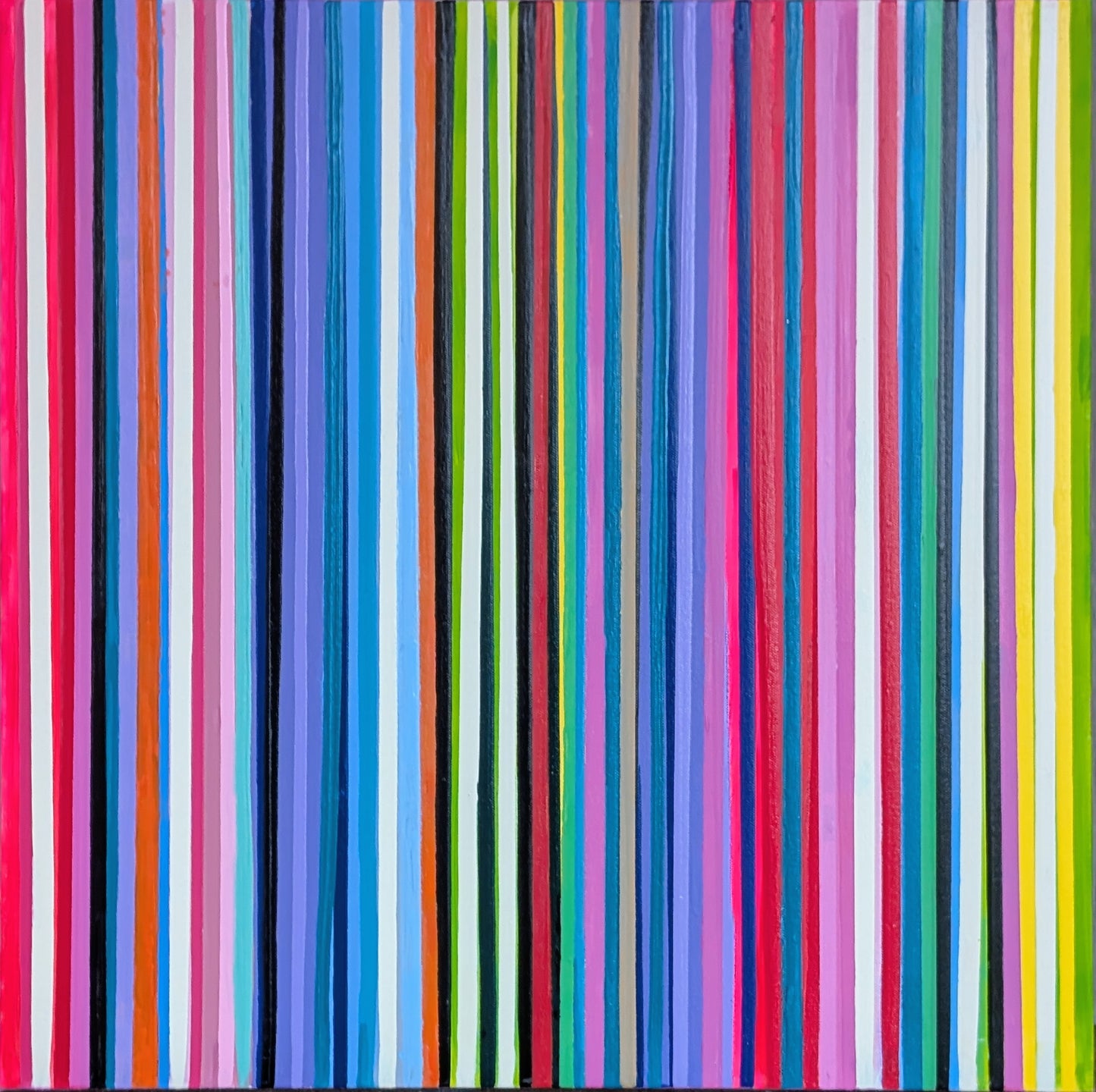 KASSANDRA D'ALESSANDRO, "Alignment" Contemporary Colorful Geometric Linear Abstract Painting, 2025