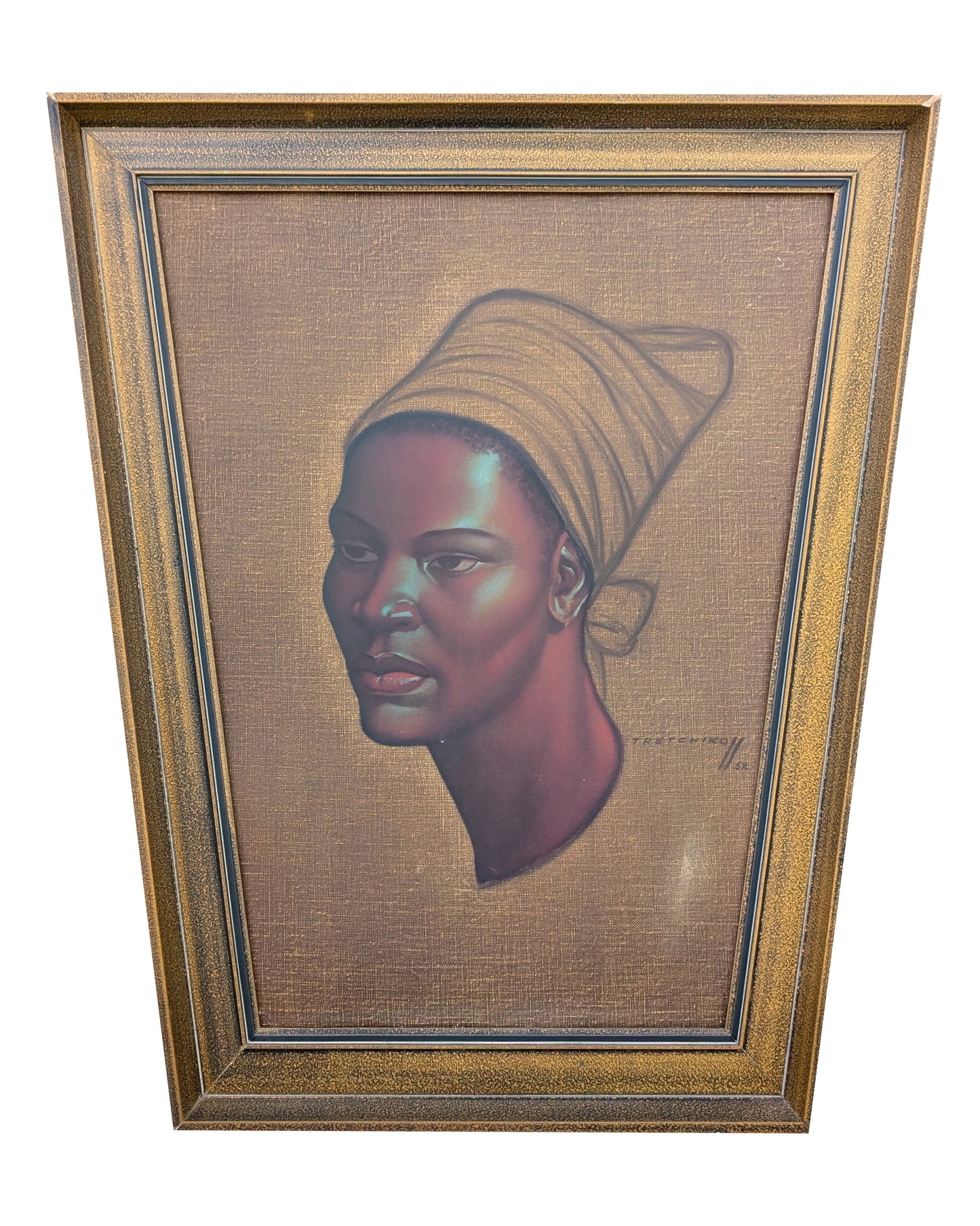 VLADIMIR TRETCHIKOFF, "The Zulu Maiden" Early Portrait Print of a South African Woman, Original Painting 1952