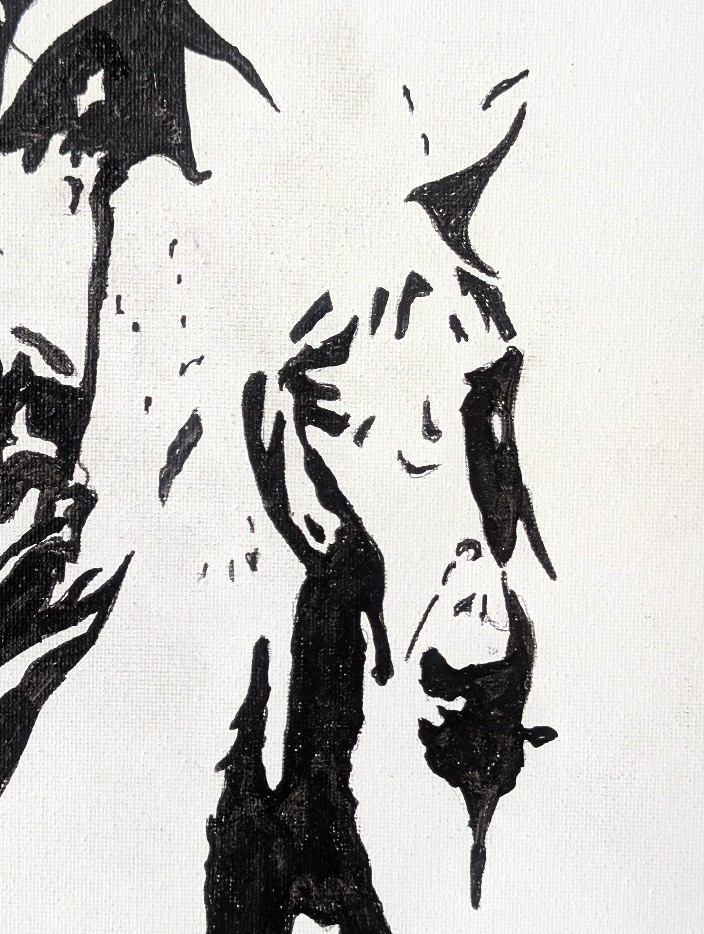 ROBIN BAKER, Contemporary Black and White Painting of a Western Cowboy Riding a Horse, 2026