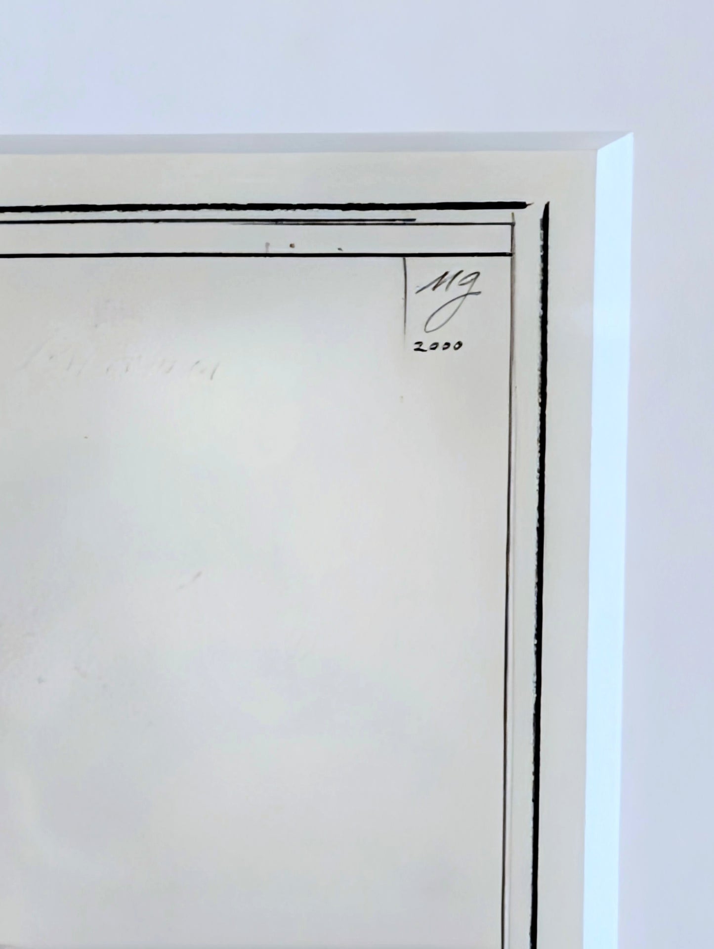 MARK GREENWALT, "Head MG 200" Contemporary Black and White Graphite Drawing of a Figure, 2000