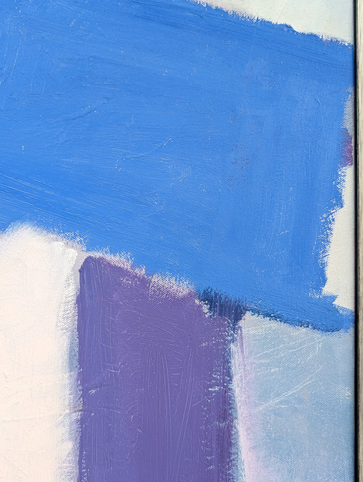 FRANCES CARTER STEPHENS, "Winter Garden" Contemporary Blue, Pink, and White Gestural Abstract Painting, 2014