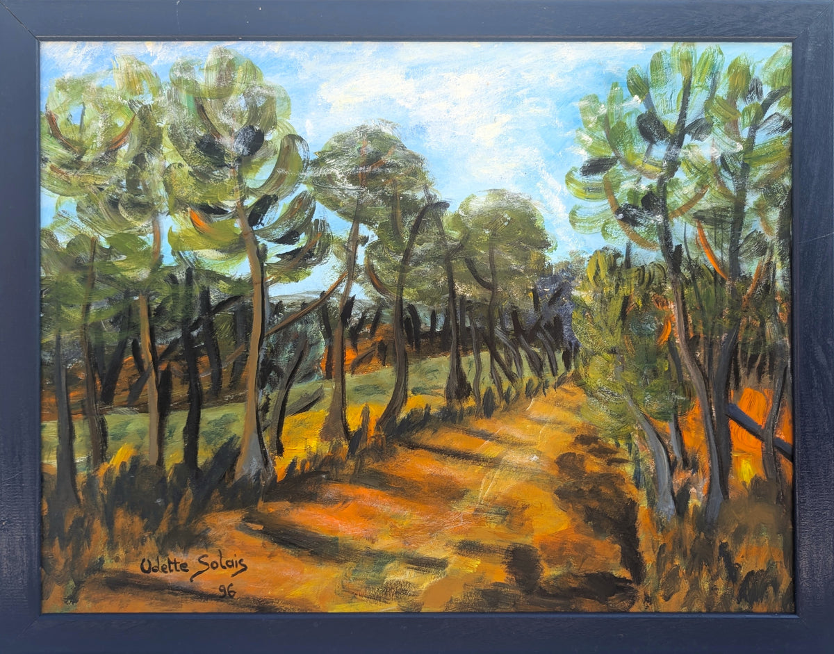 ODETTE SOLAIS, Modern Gestural Landscape Painting of a Grove of Trees,  1996