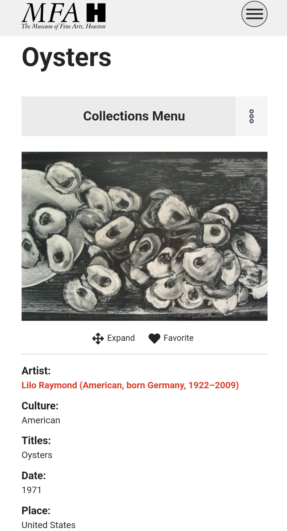 LILO RAYMOND, "Oysters in White Dish" Modern Black and White Food Photograph, 1971