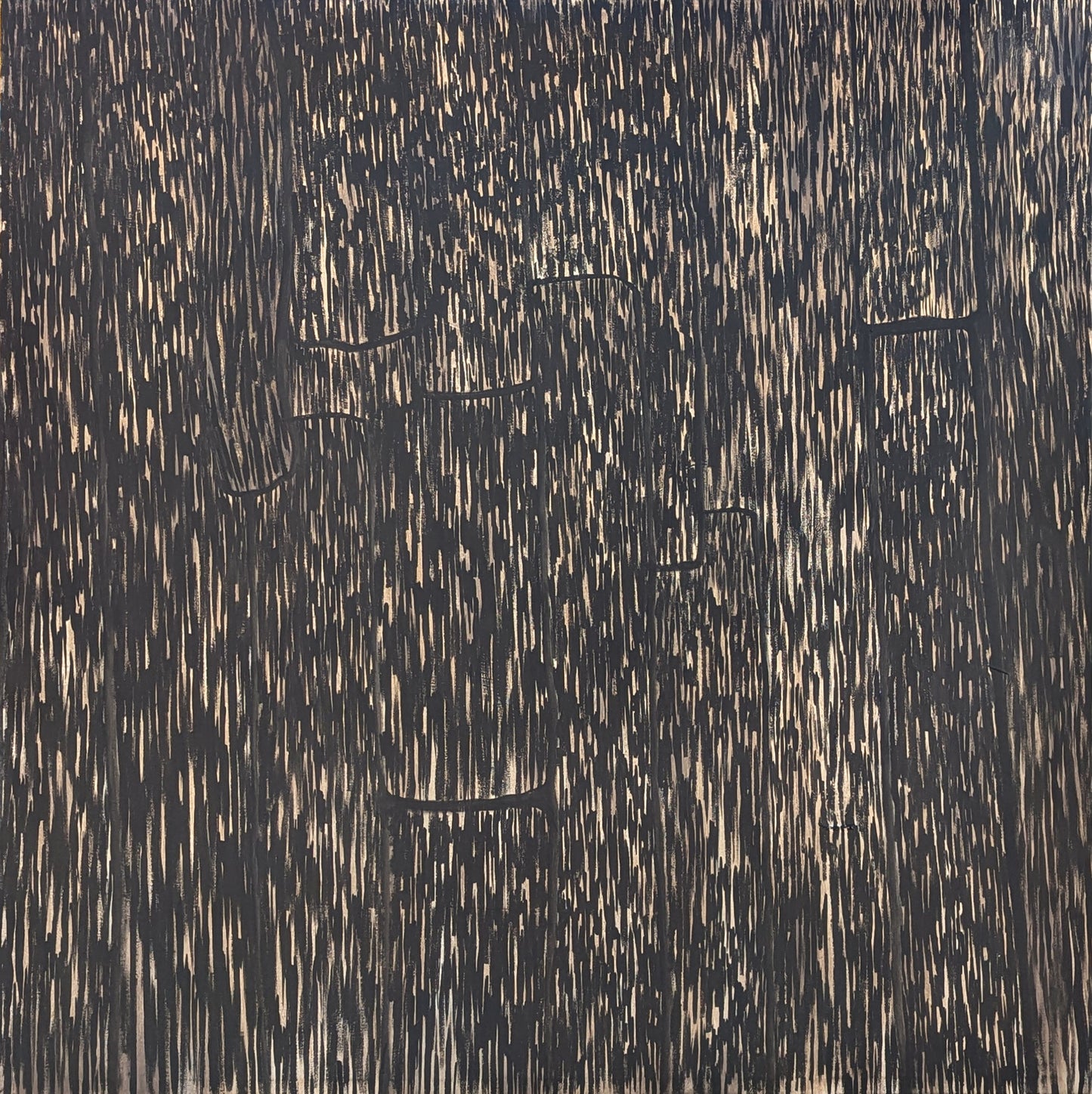 TRA' SLAUGHTER, “From Timber to Lumber” Contemporary Neutral Toned Wood Bark Abstract Painting, 2025