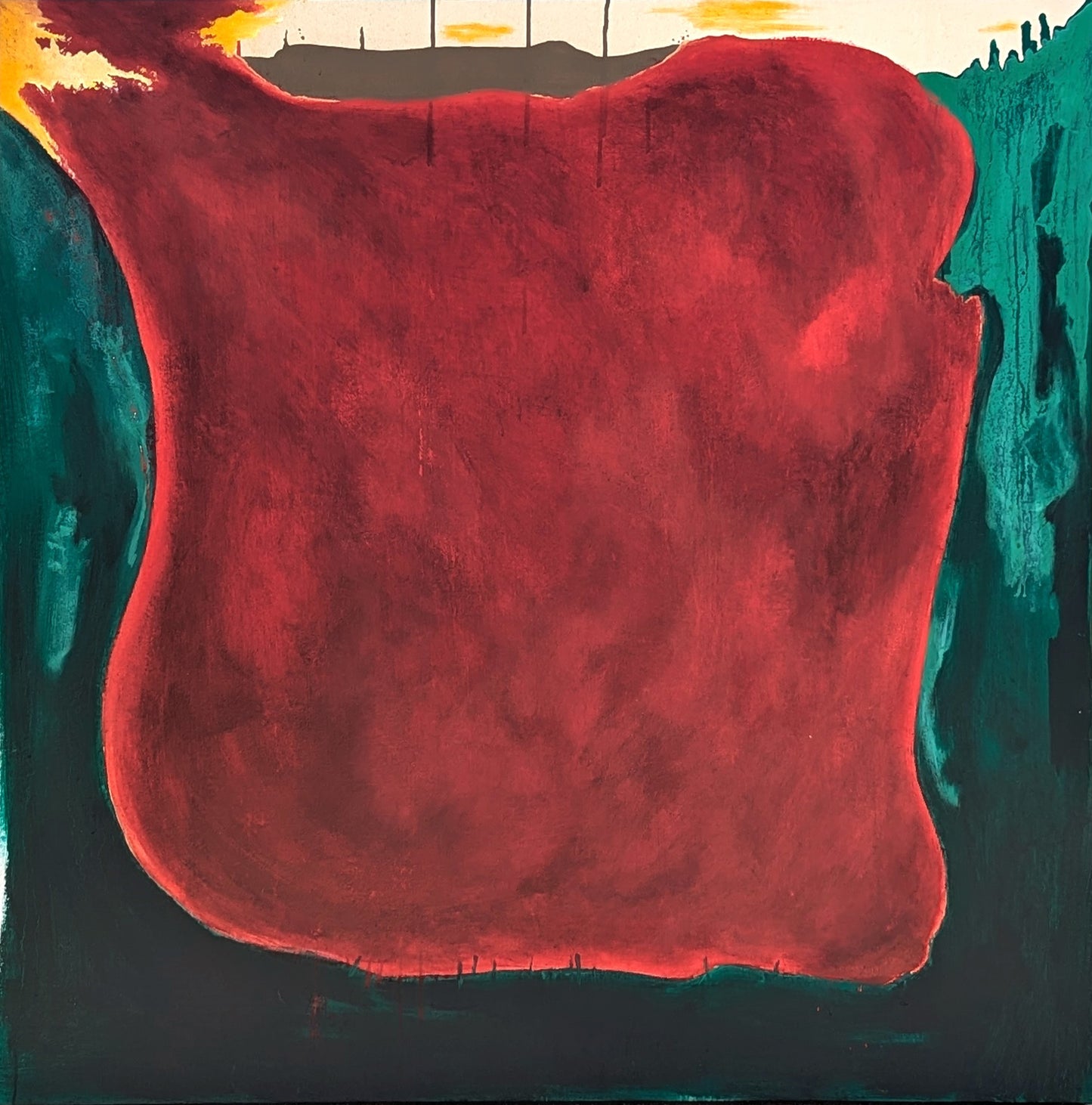 TRA' SLAUGHTER, “I Buried My Heart in a Shallow Grave” Contemporary Colorful Abstract Painting, 2025